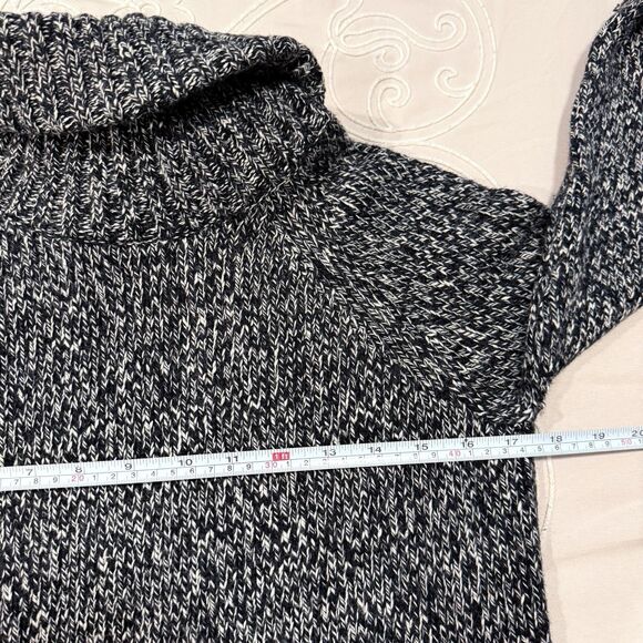 Hobbs London Black White Pullover Sweater Dress Size US 4 Turtleneck Cotton - Picture 8 of 9